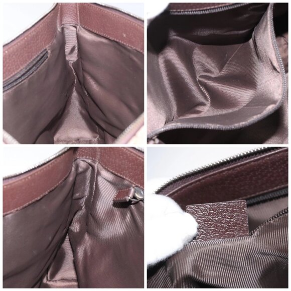 GUCCI GG Canvas Shoulder Bag Beige Silver - Picture 15 of 16